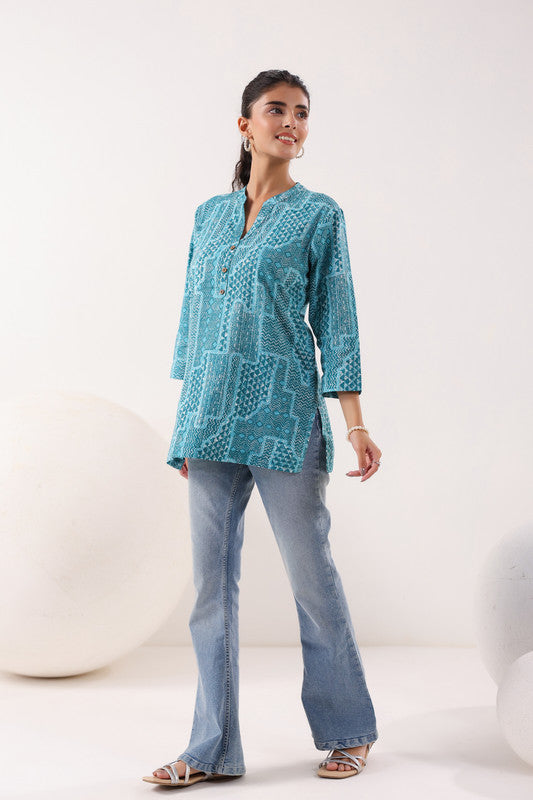 Everyday Ethnic Ensemble Turquoise CottonTop