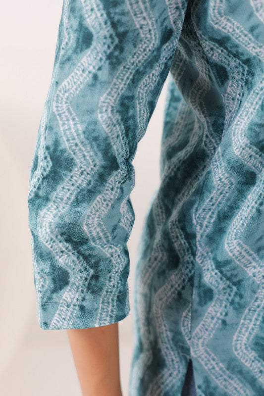 Ripple Charm Everyday Grey Cotton Top