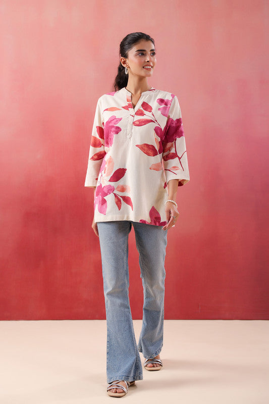 Blush Bloom Pink Cotton Flex Top