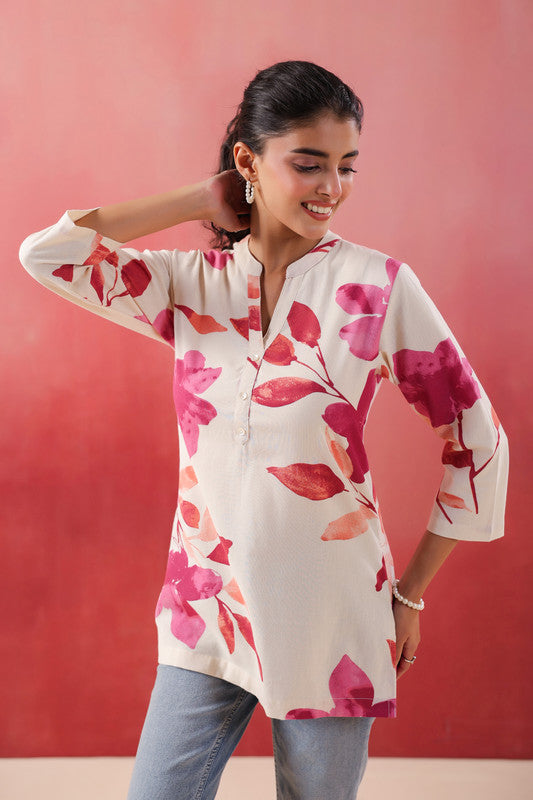 Blush Bloom Pink Cotton Flex Top
