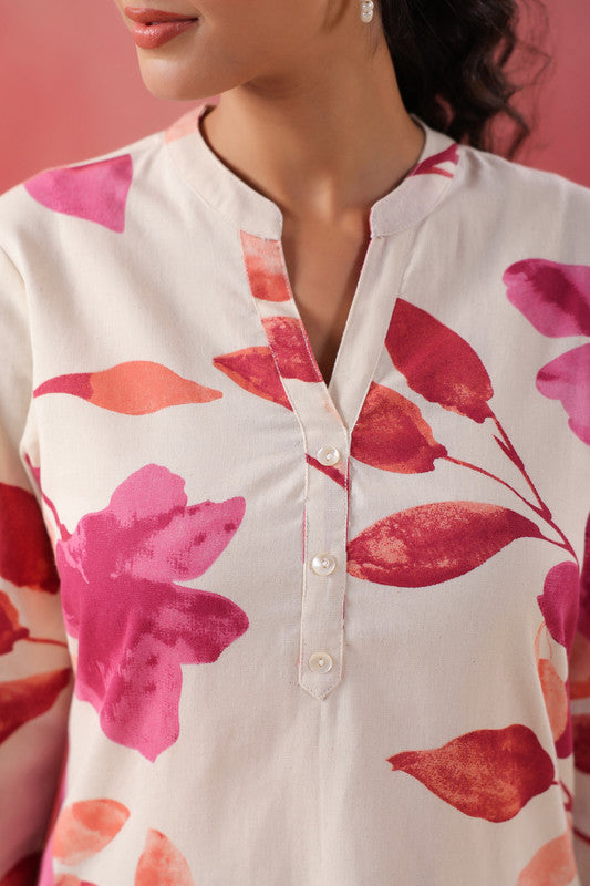 Blush Bloom Pink Cotton Flex Top