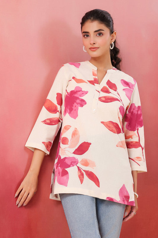 Blush Bloom Pink Cotton Flex Top