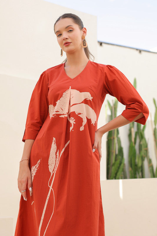 Amber Cotton Rust Co-ord Set
