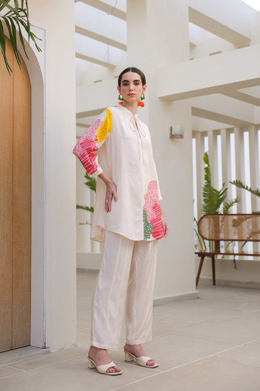 Rosy Haze Russian Silk Co-ord Set