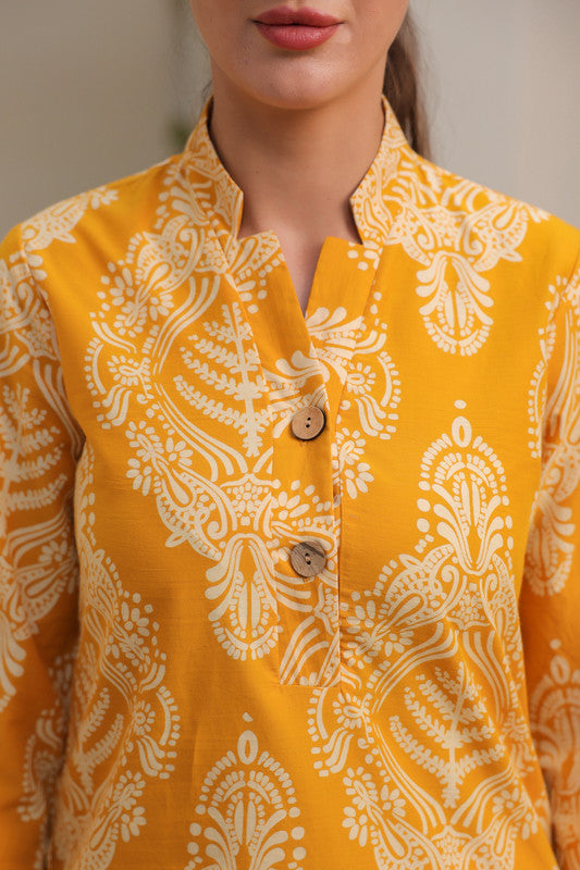 Tuscan Sun Yellow Cotton Co-ord Set