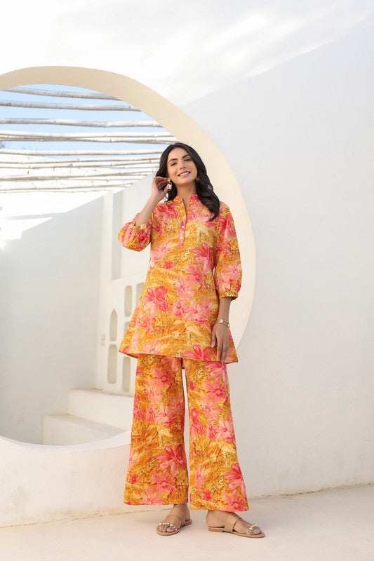 Sunset Bloom Cotton Co-ord Set