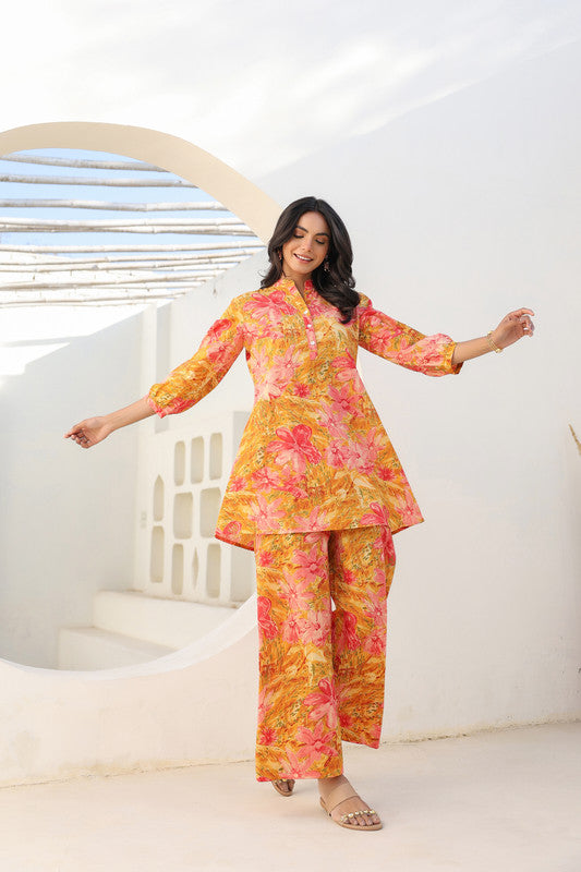 Sunset Bloom Cotton Co-ord Set