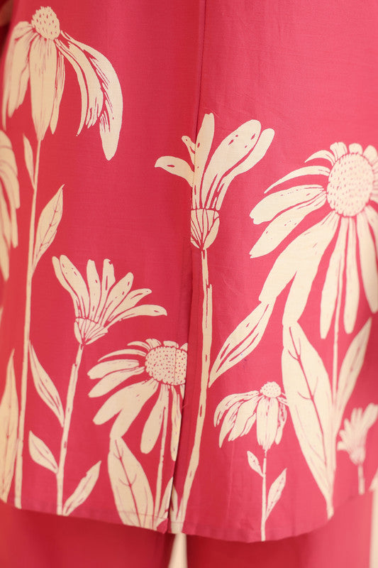 Crimson Royale Cotton Co-ord Set