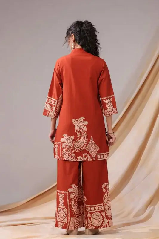 Rust Paisley Cotton Co-ord Set