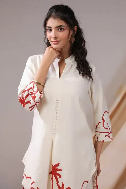 Palm Sketch Cotton Co-ord Set