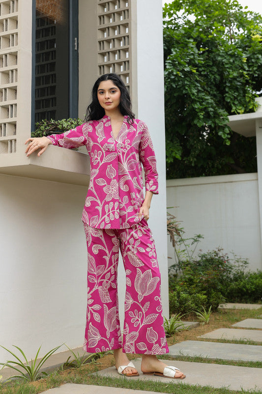 Rosy Lineage Cotton Co ord Set