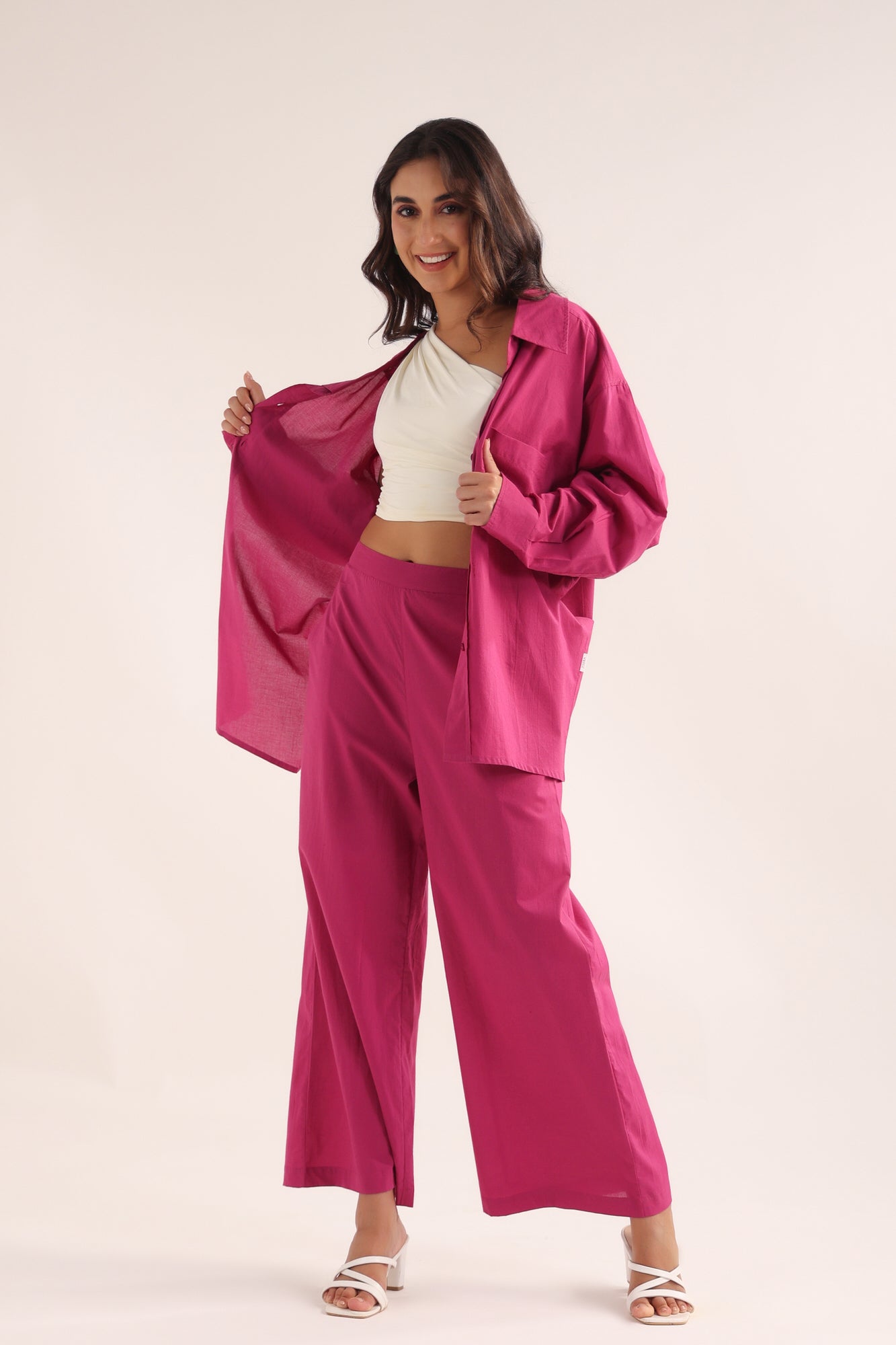 Zen Pink Cotton Co-ord Set