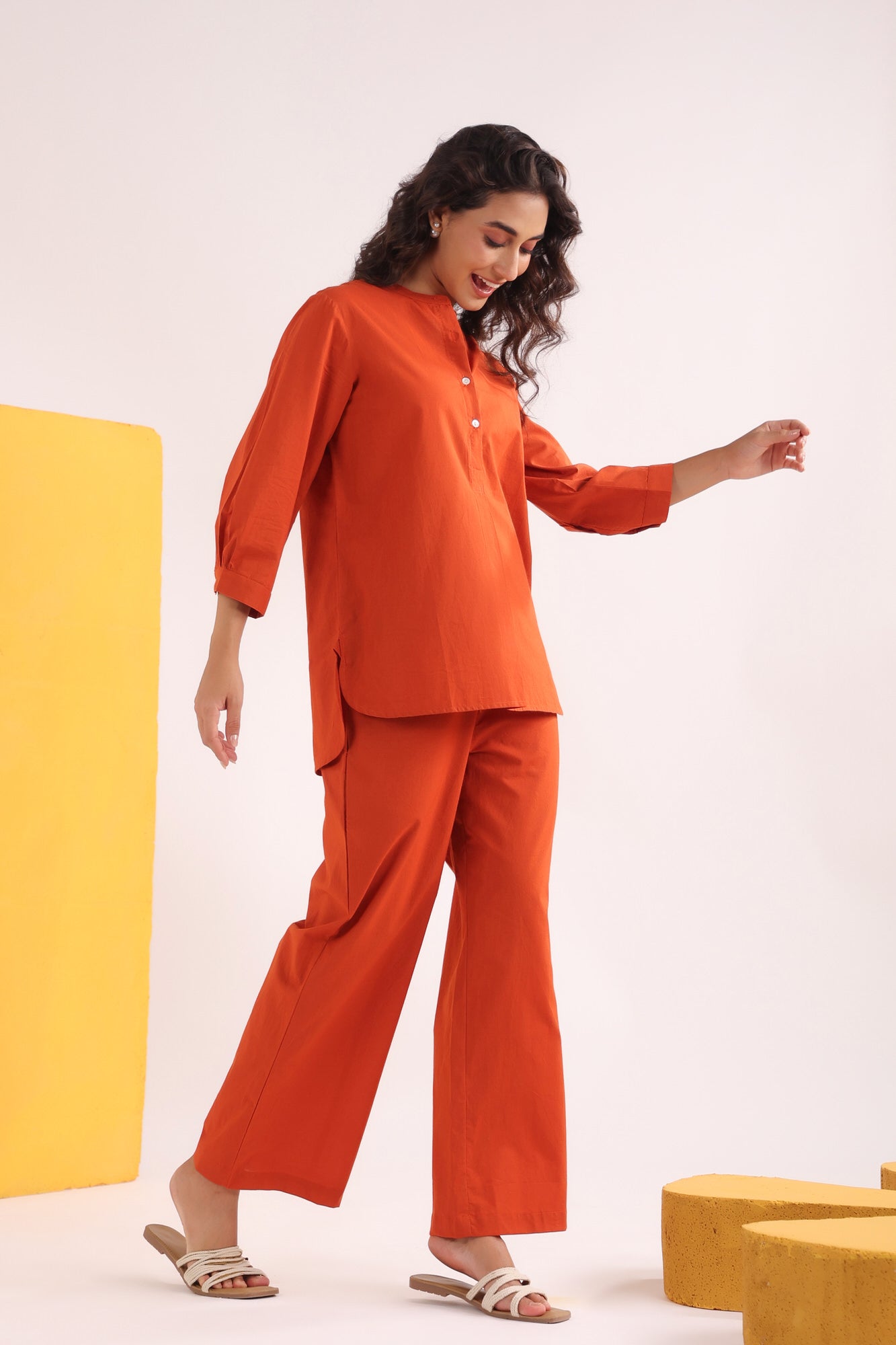 Burnt Orange Cotton Co-ord Set