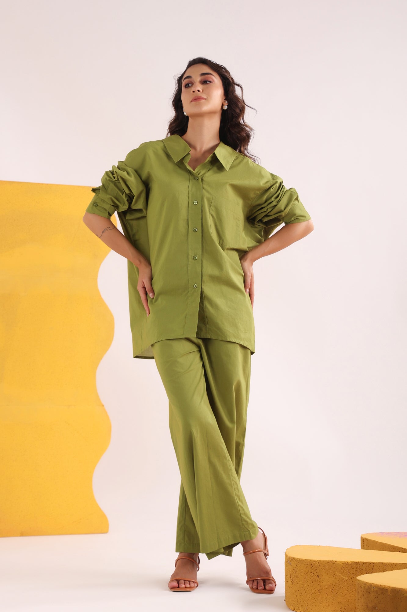 Green Harmony Cotton Co-ord Set