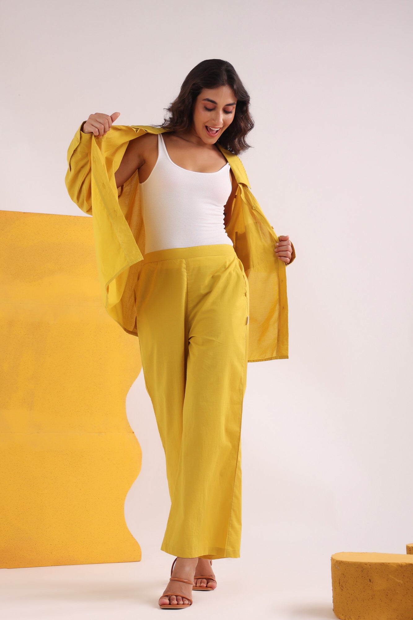 Vivid Yellow Breeze Co-ord Set