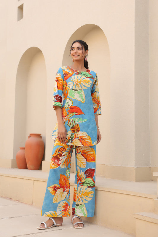 Tropical Blue Loungewear Set