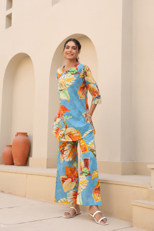 Tropical Blue Loungewear Set