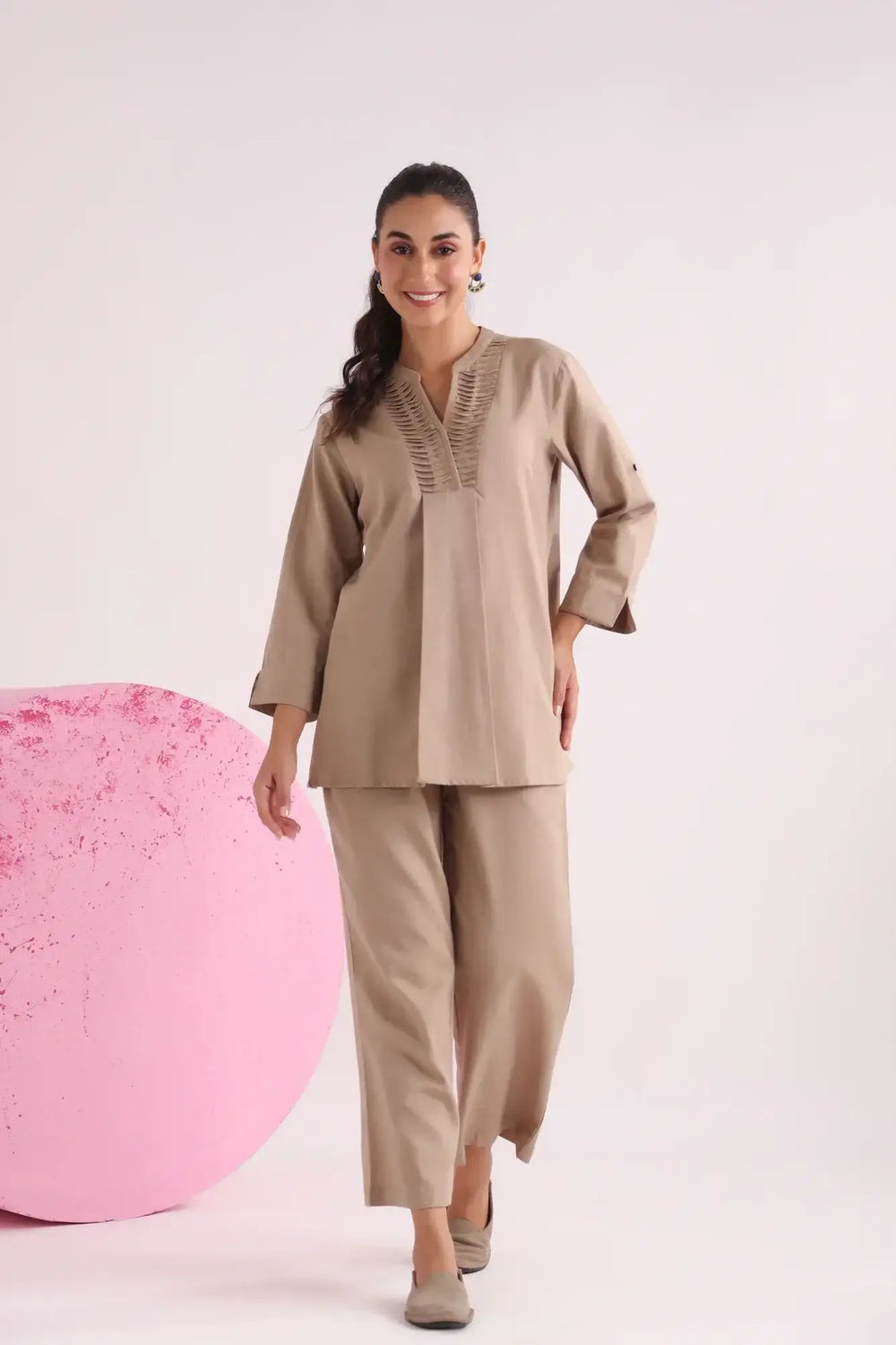 Beaver Co-Ord Set - Beige main image 1