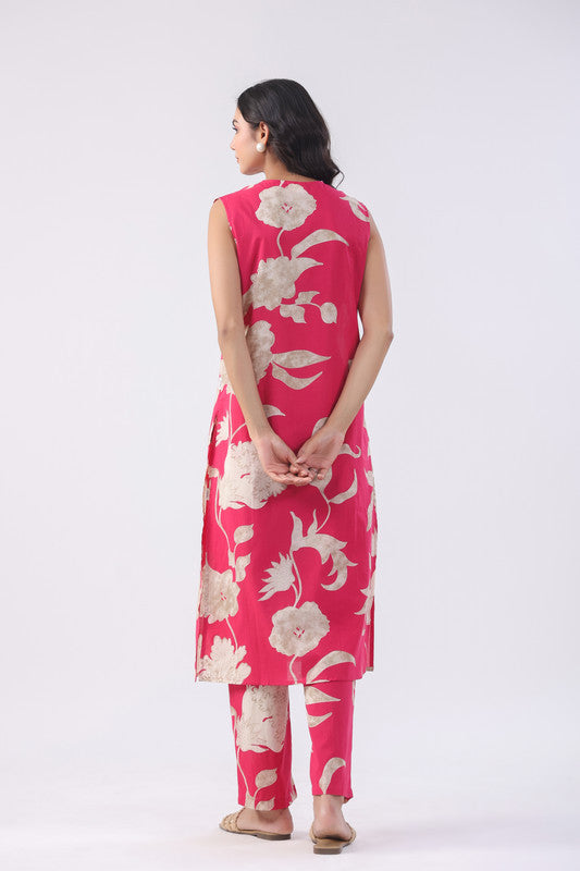 Fushsia Pink Cotton Co-ord Set