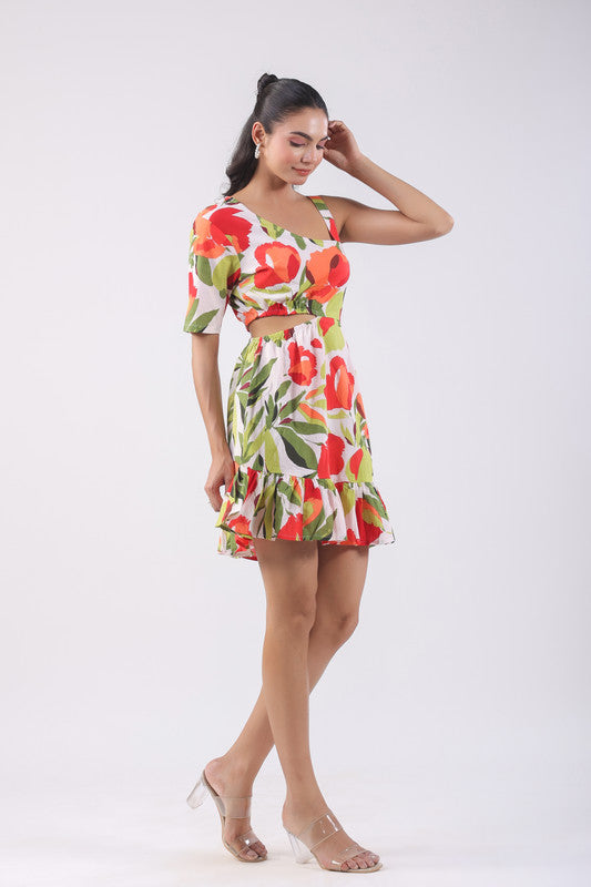 Tropical Lush Cotton Cotton Dress