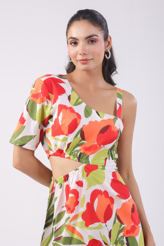 Tropical Lush Cotton Cotton Dress