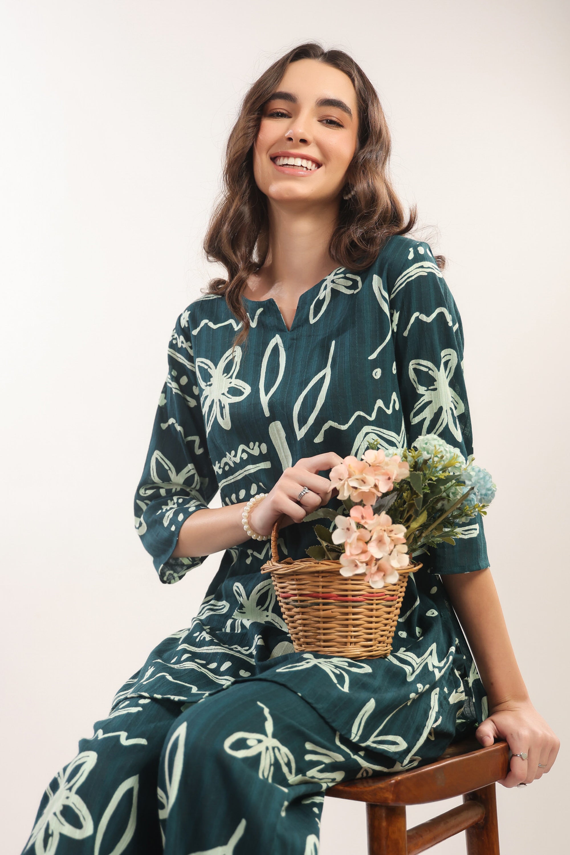 Coastal Calm Blue Cotton Co-ord Set