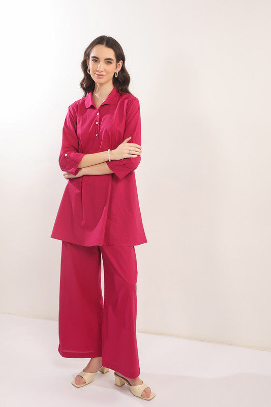 Fuchsia Flame Cotton Co-ord Set