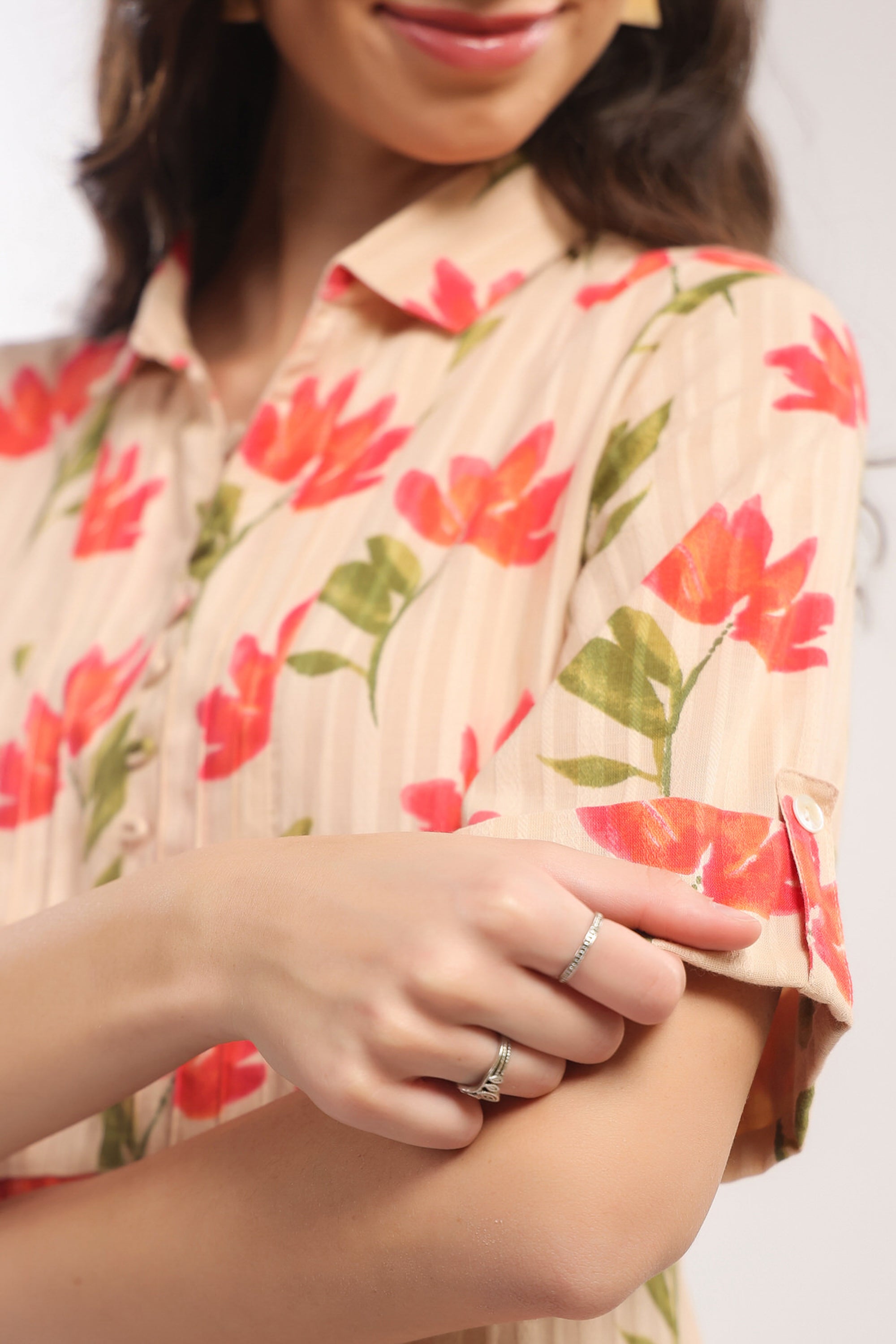 Apricot Petals Cotton Co-ord Set