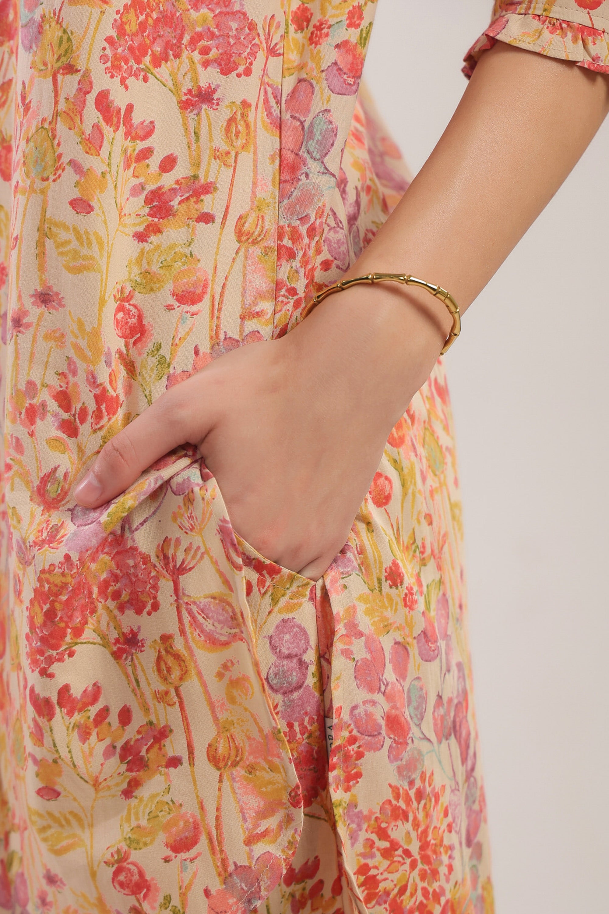 Tangerine Bloom Cotton Co-ord Set