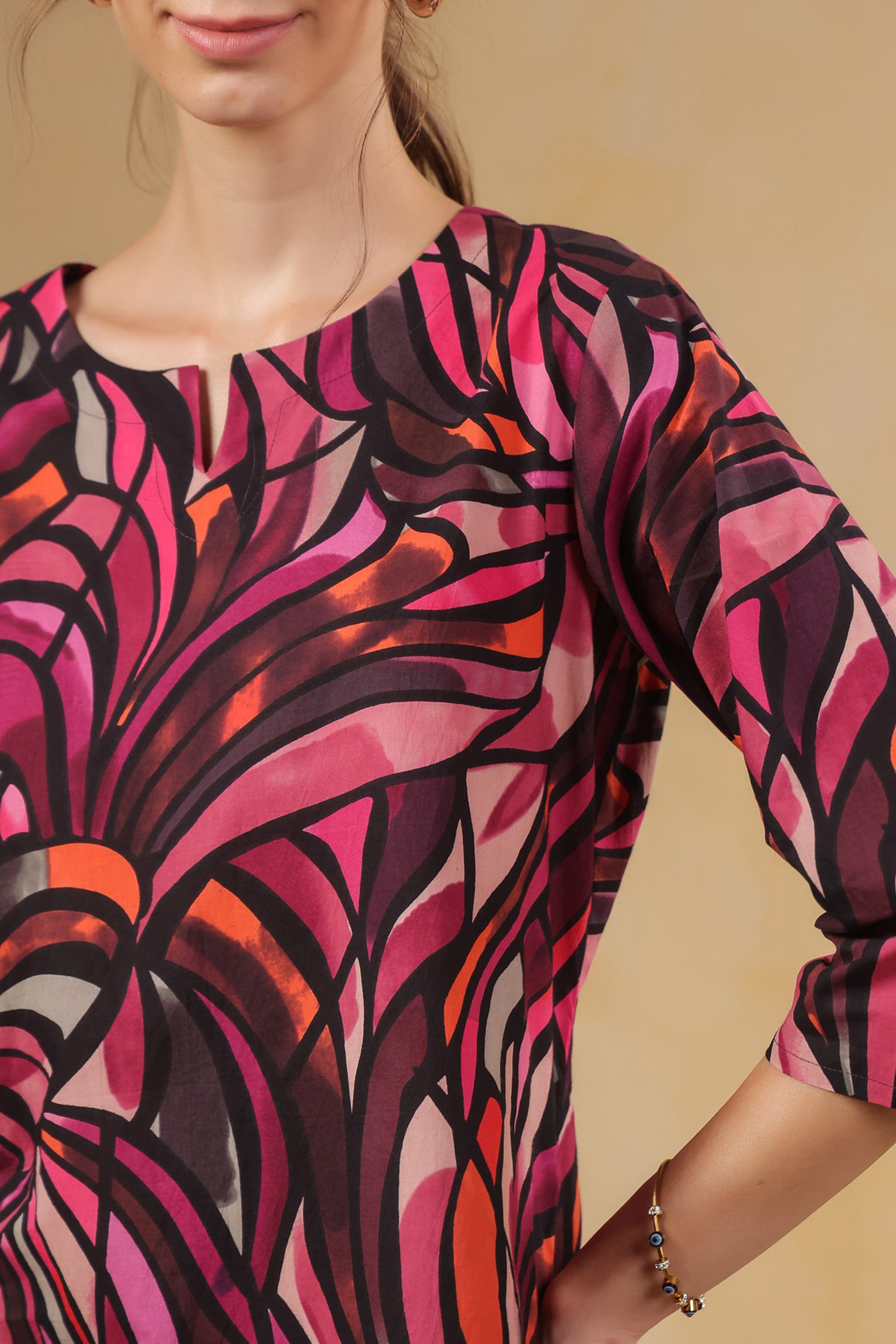 Wine Wild Swirl Cotton Co-ord Set