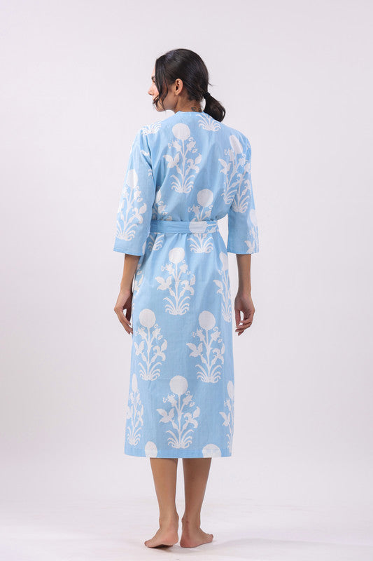 Tranquil Bloom Cotton Robe