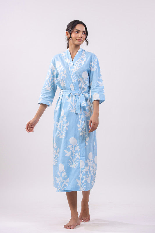 Tranquil Bloom Cotton Robe