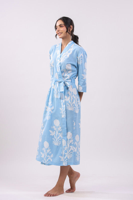 Tranquil Bloom Cotton Robe