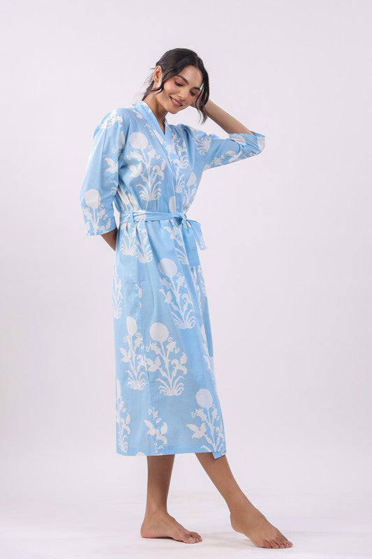 Tranquil Bloom Cotton Robe