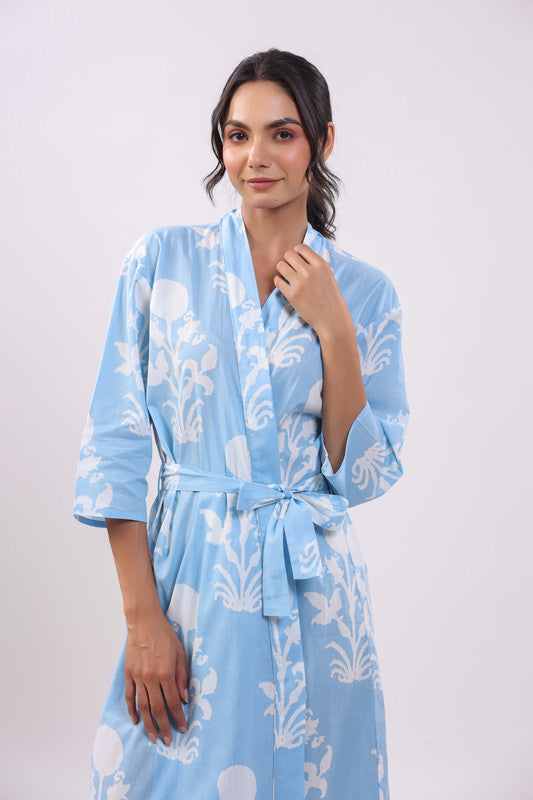 Tranquil Bloom Cotton Robe