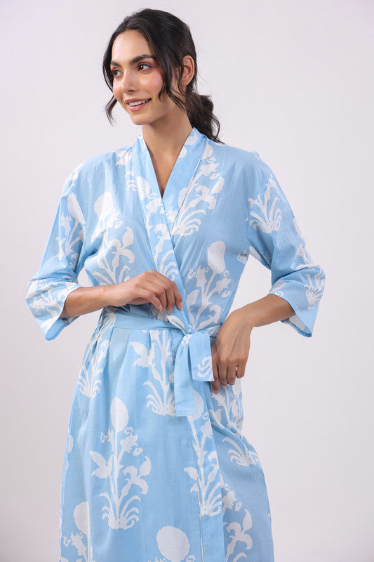 Tranquil Bloom Cotton Robe