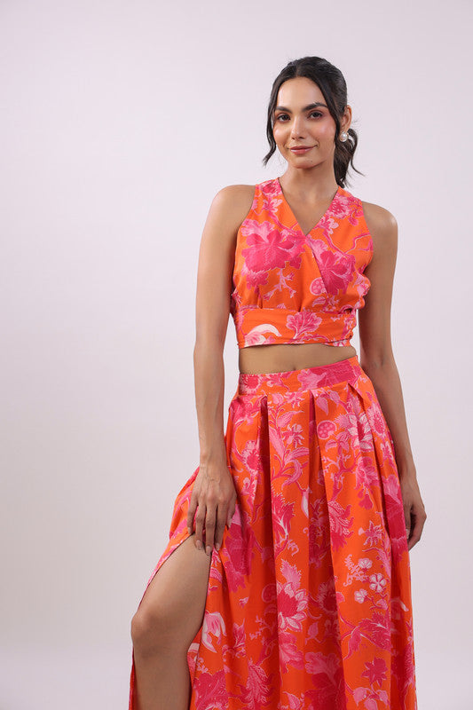 Fiery Floral Cotton Co-ord Set