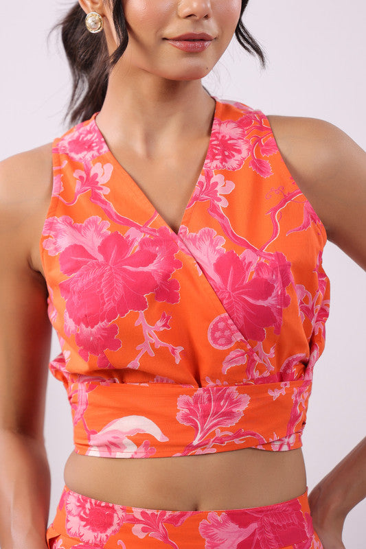 Fiery Floral Cotton Co-ord Set