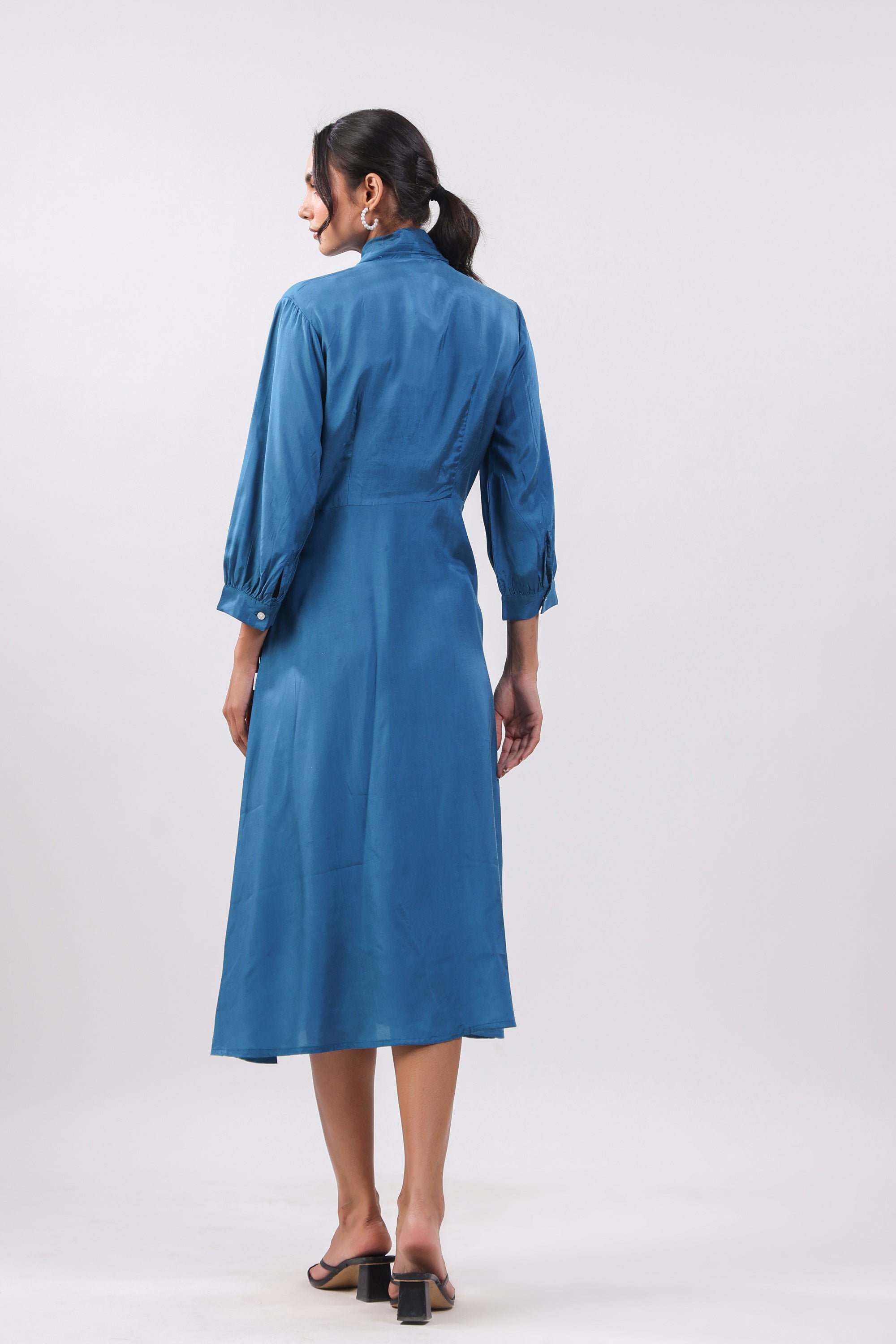 Blue Whisper Russian Silk Dress