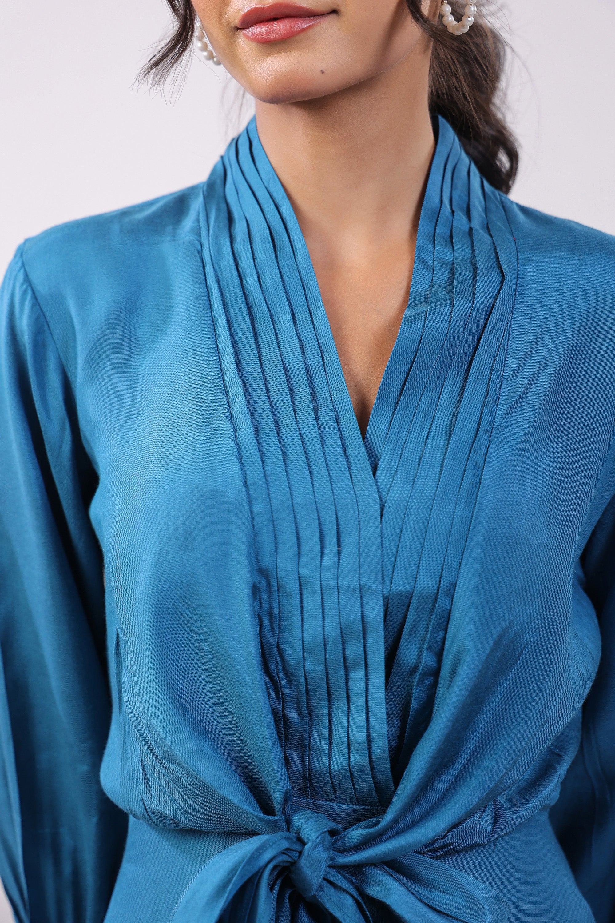 Blue Whisper Russian Silk Dress