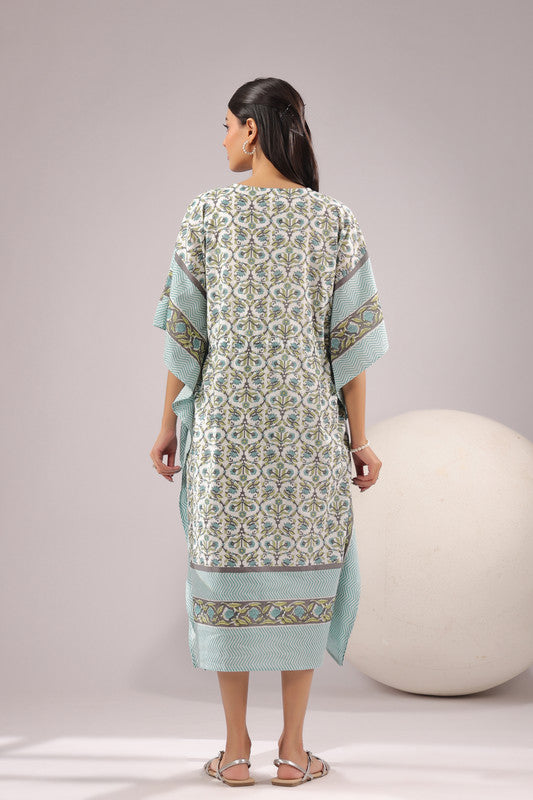 Aqua Grace Printed Cotton Kaftan