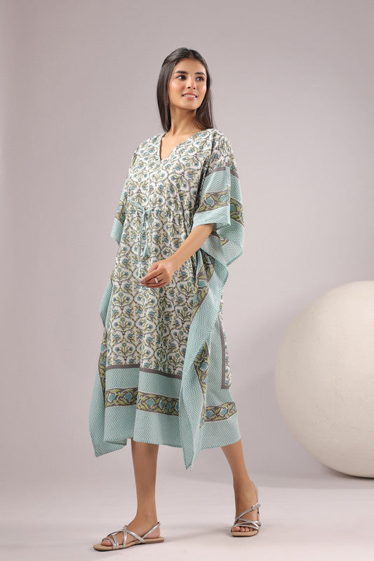 Aqua Grace Printed Cotton Kaftan