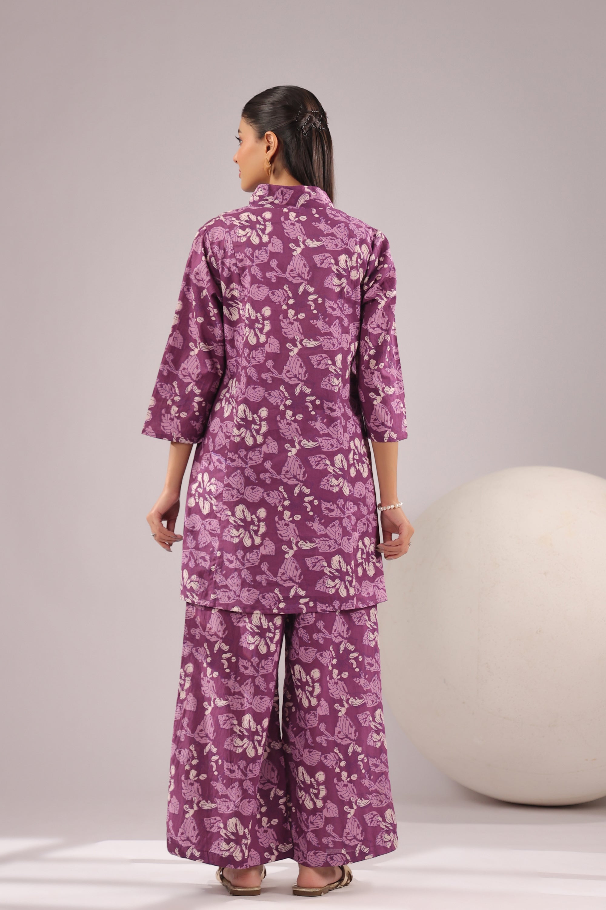 Orchid Aura Printed Cotton Co-ord Set