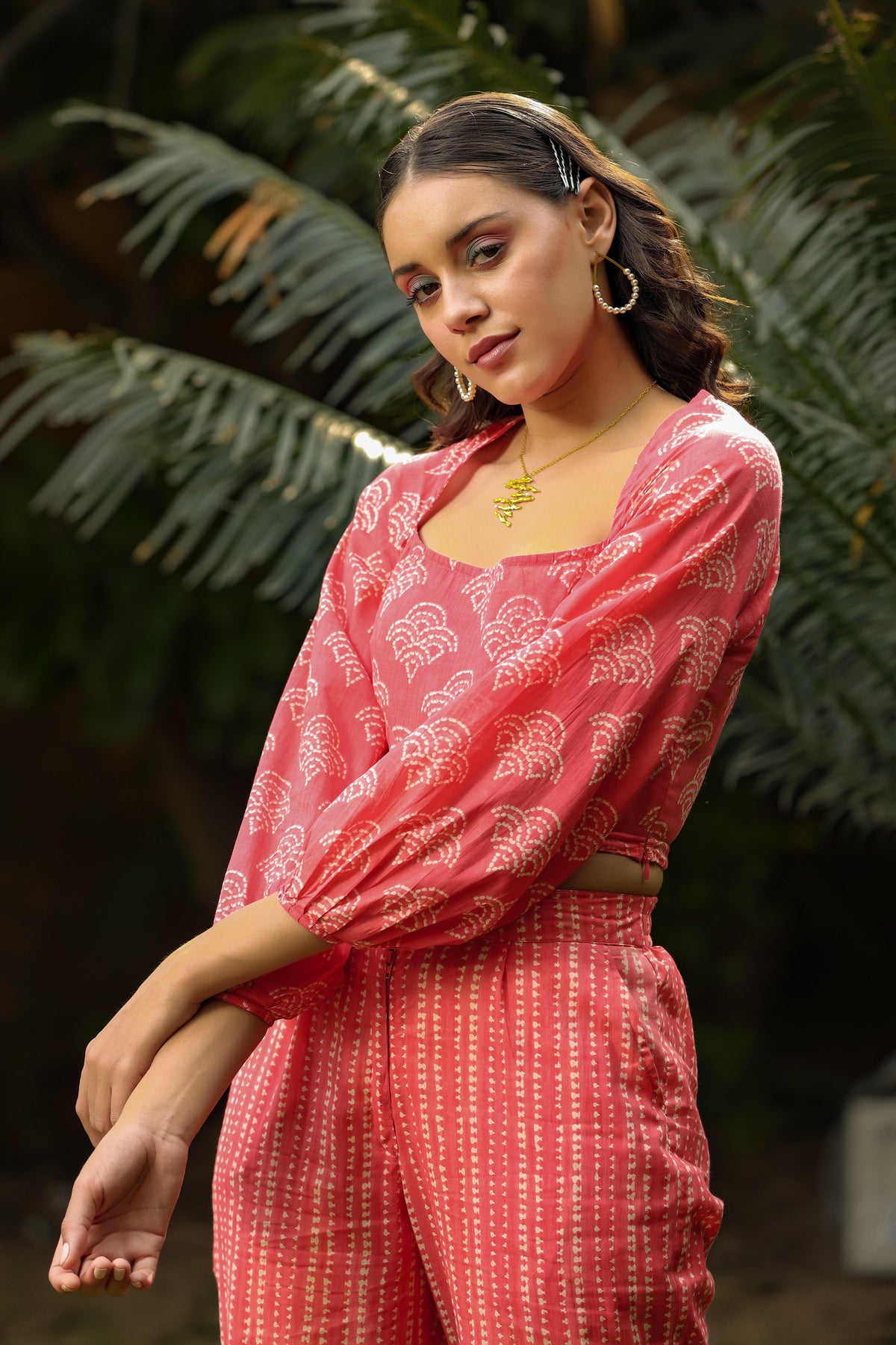 Sunset on Peach Cotton Co-ord Set