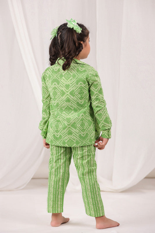 Evergreen Shibori Three-Piece Set