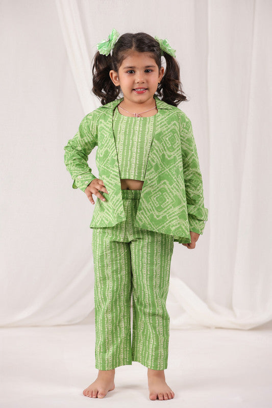 Evergreen Shibori Three-Piece Set