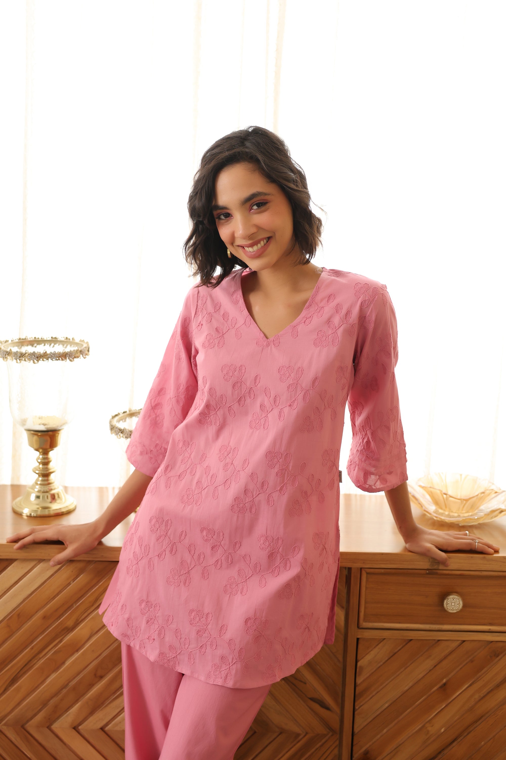 Rosé Haze Cotton Co-ord Set