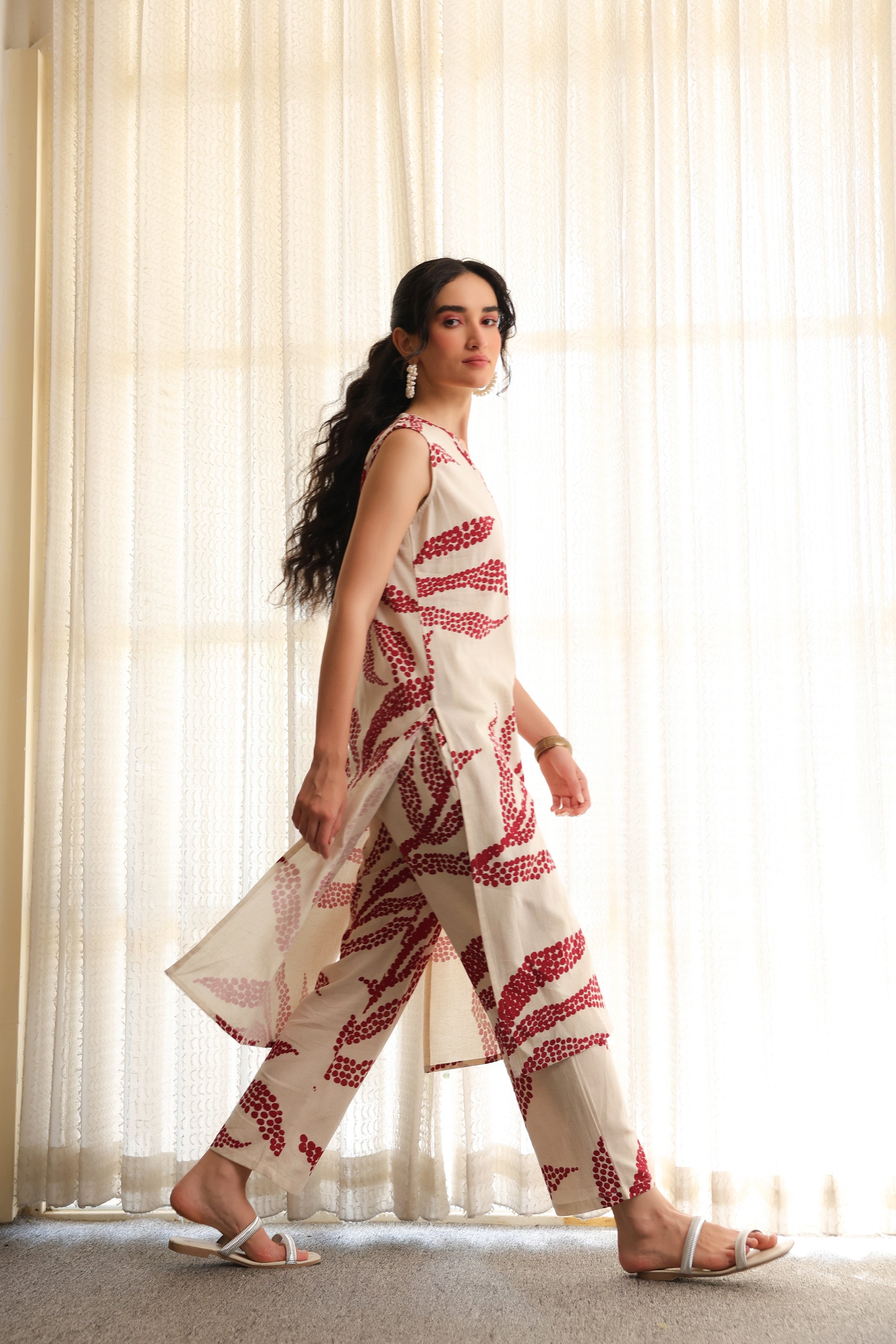 Ivory Blush Botanical Cotton Flex Co-ord Set