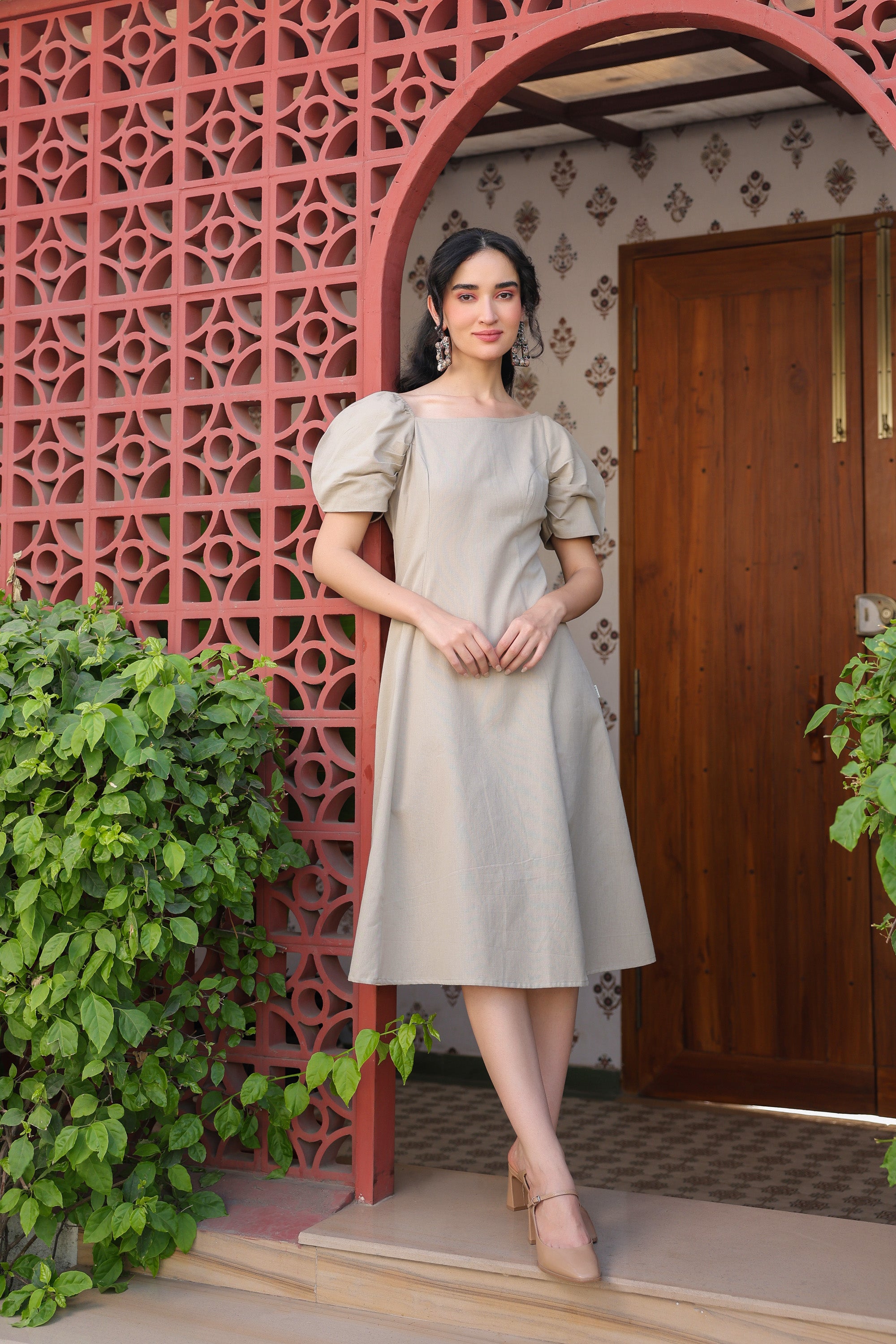 Soft Mocha Cotton Flex Dress