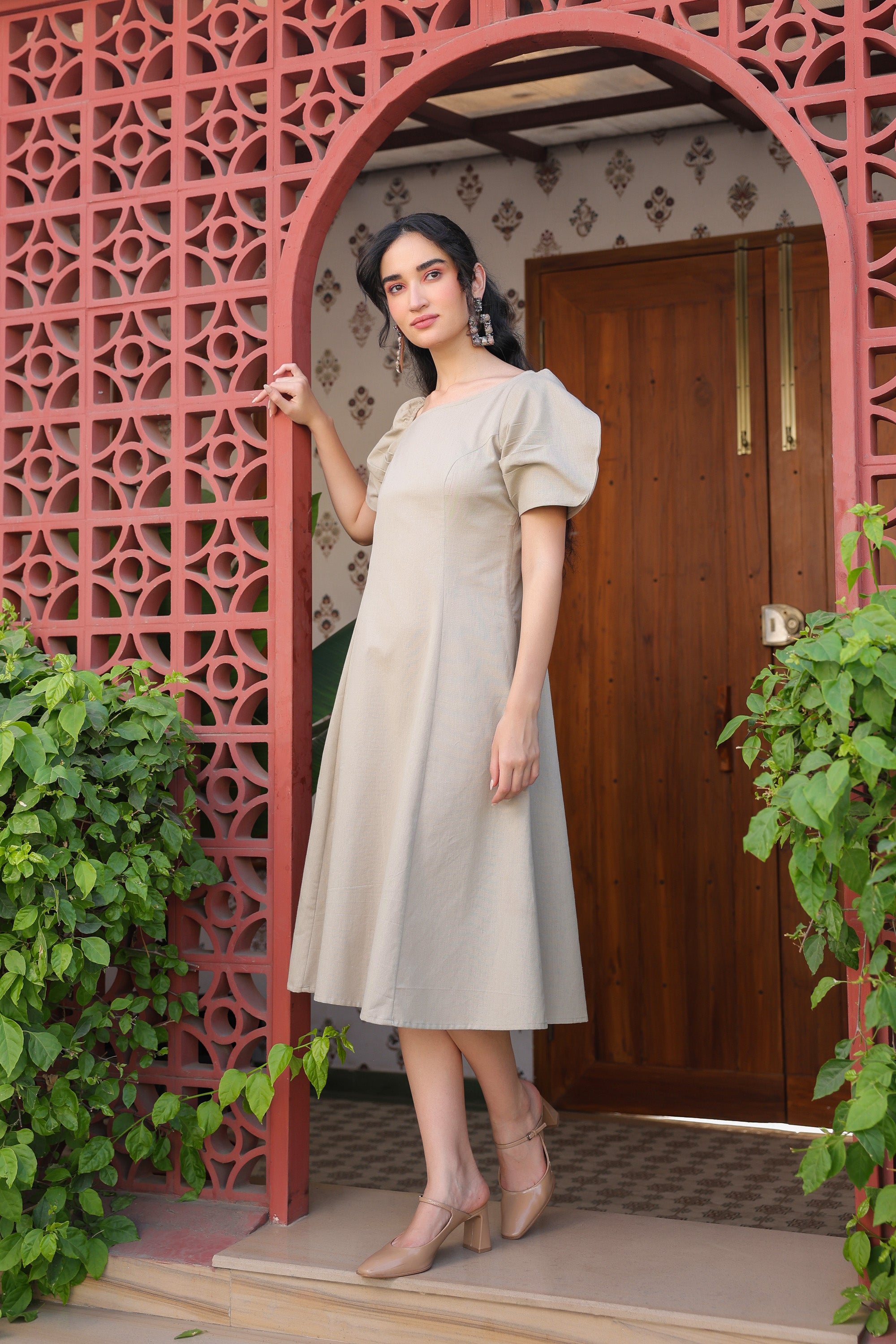 Soft Mocha Cotton Flex Dress